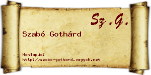Szabó Gothárd névjegykártya